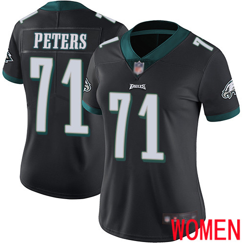 Women Philadelphia Eagles #71 Jason Peters Black Alternate Vapor Untouchable NFL Jersey Limited Player Football